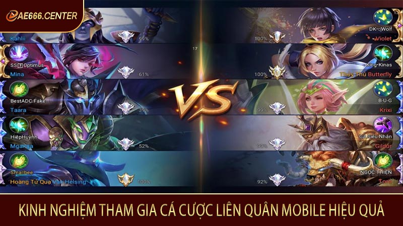 Kinh nghiệm tham gia cá cược Liên Quân Mobile hiệu quả